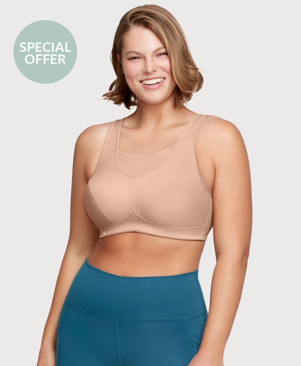 No-Bounce Camisole Sports Bra Cafe