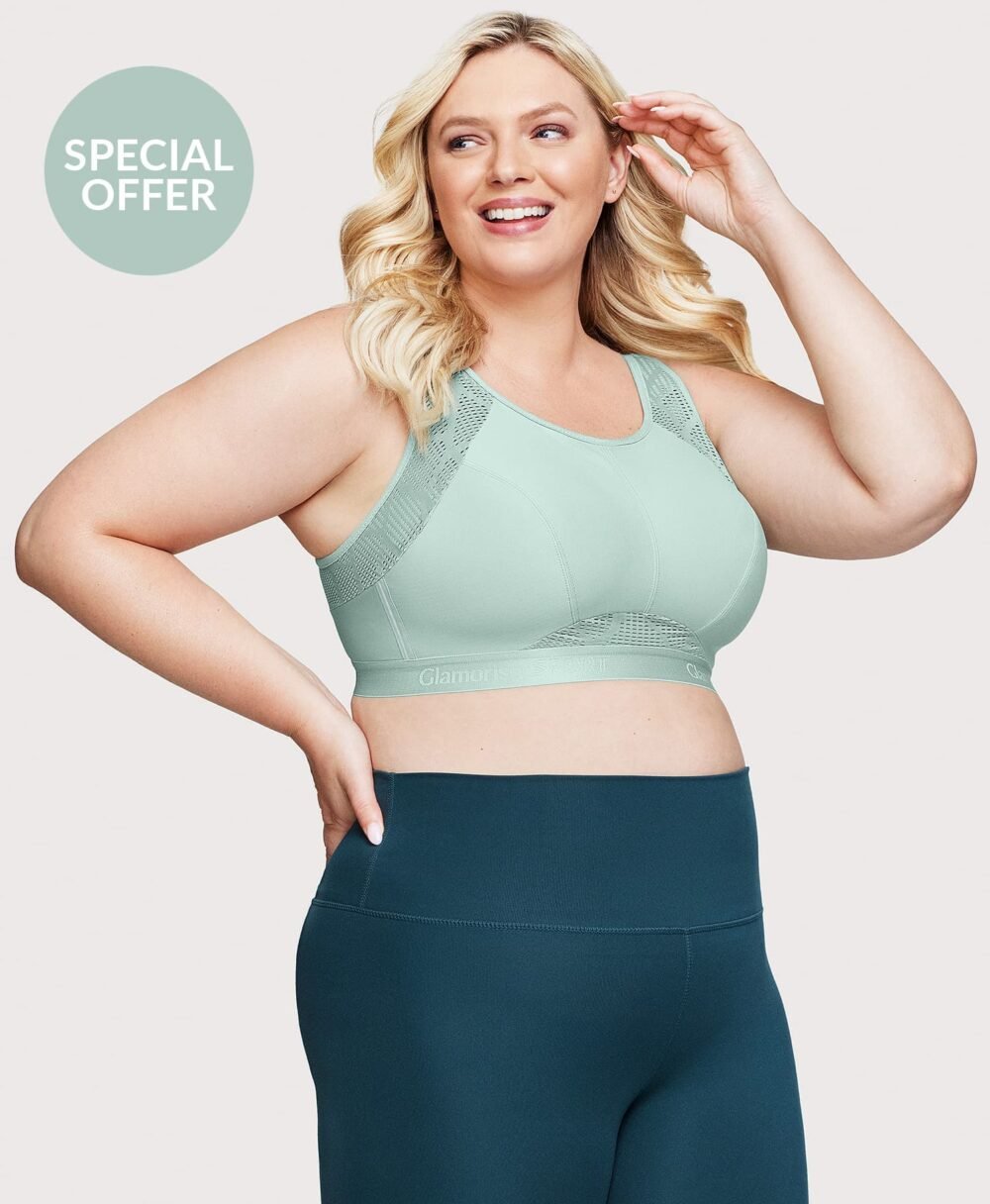 No-Sweat Mesh Sports Bra Jade