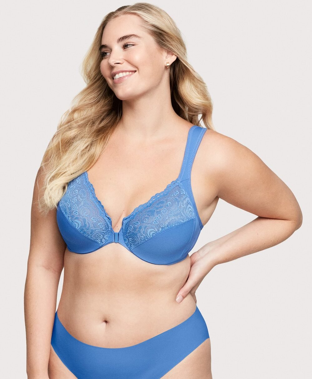 Front-Closure WonderWire Bra Blue Azure