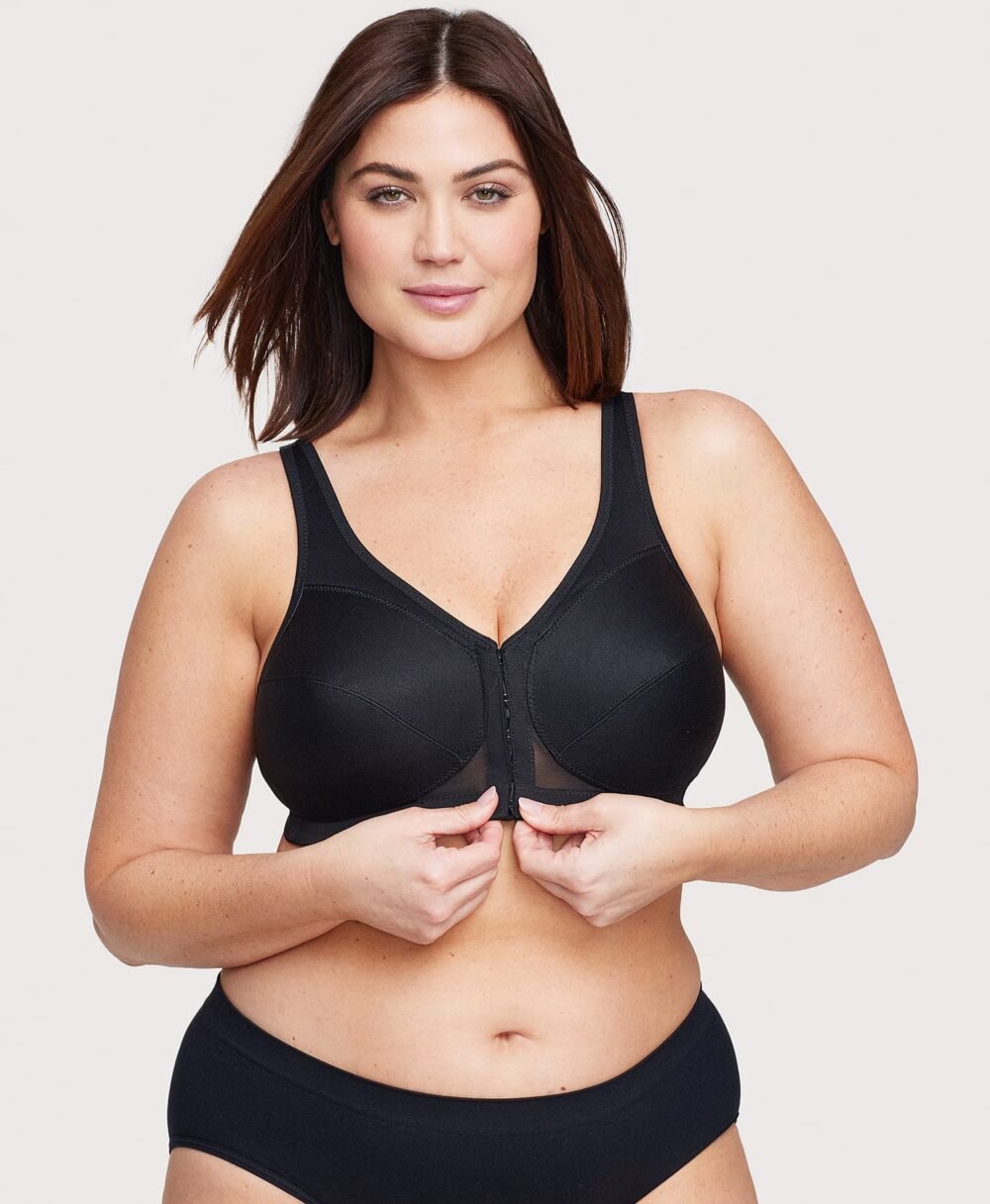 MagicLift Front-Closure Posture Back Bra Black Band | 36