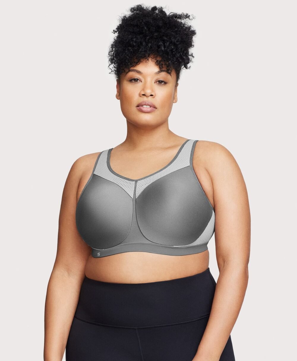 High Impact Underwire Sports Bra Gray